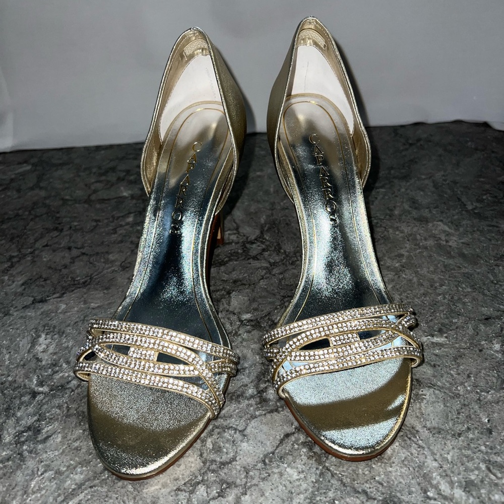 Caparros Gold / silver heels size 8 - Picture 4 of 11